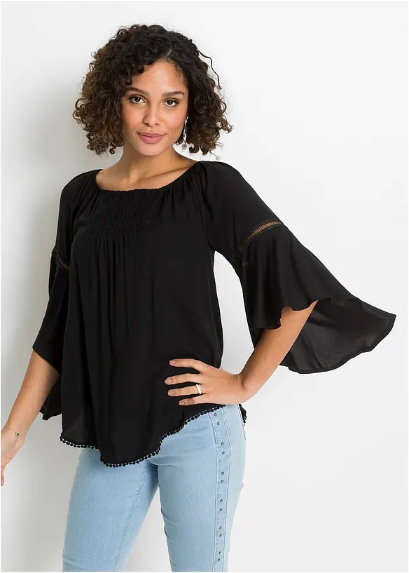 Blouse ample 100% viscose, bonprix