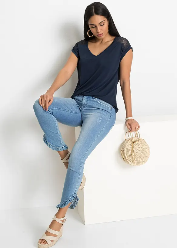 T-shirt doux en viscose extensible, bonprix