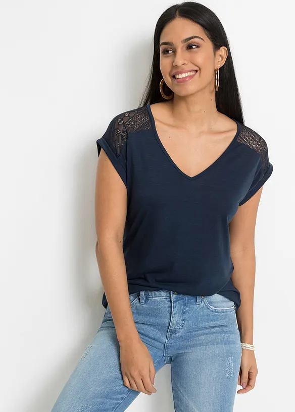T-shirt doux en viscose extensible, bonprix