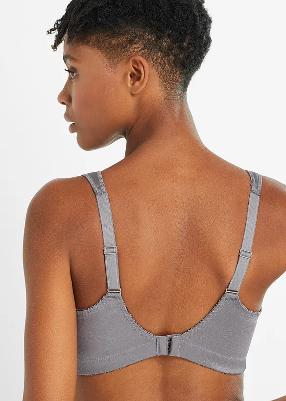 Lot de 2 soutiens-gorge grand maintien sans armatures, bretelles rembourrées, bonprix