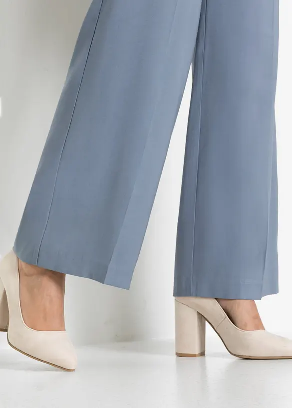 Pantalon large à pinces en viscose majoritaire, bonprix