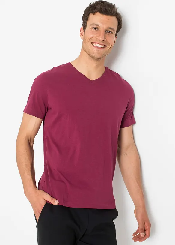 Lot de 3 T-shirts col V, bonprix