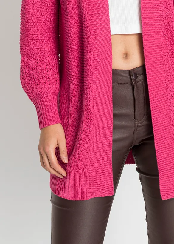 Gilet long en maille, bonprix