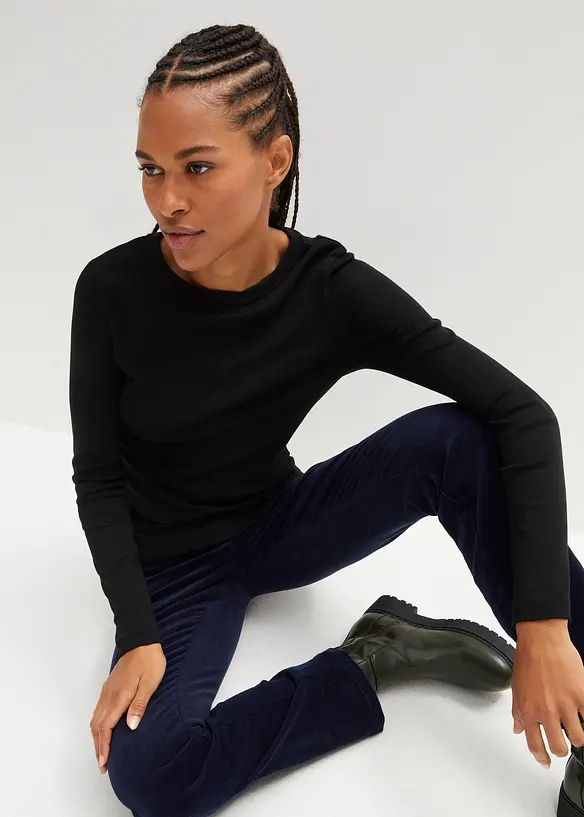 T-shirt manches longues 100% coton, bonprix