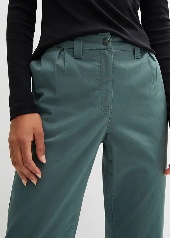Pantalon chino en coton, longueur cheville, bonprix