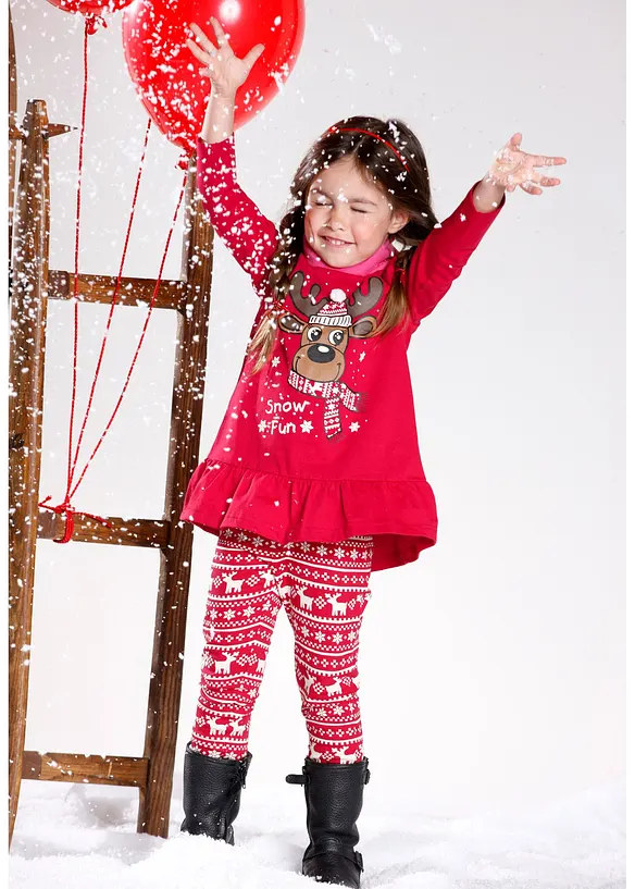 T-shirt manches longues + legging 100% coton (ens. 2 pces), bonprix