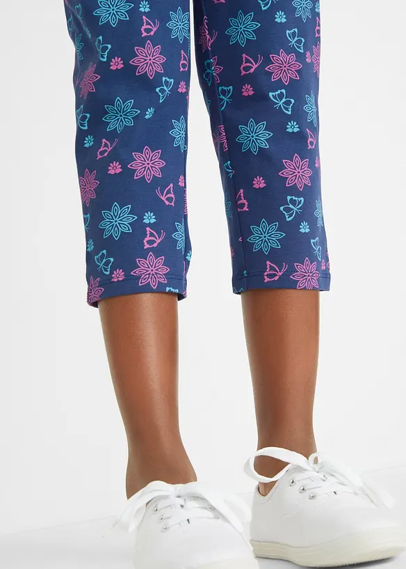 Lot de 2 leggings 3/4 en coton extensible, bonprix