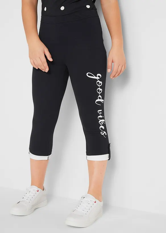 Legging 3/4 fille en coton extensible, bonprix
