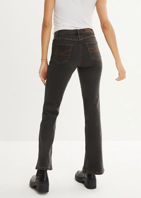 Jean bootcut taille haute, extensible, bonprix