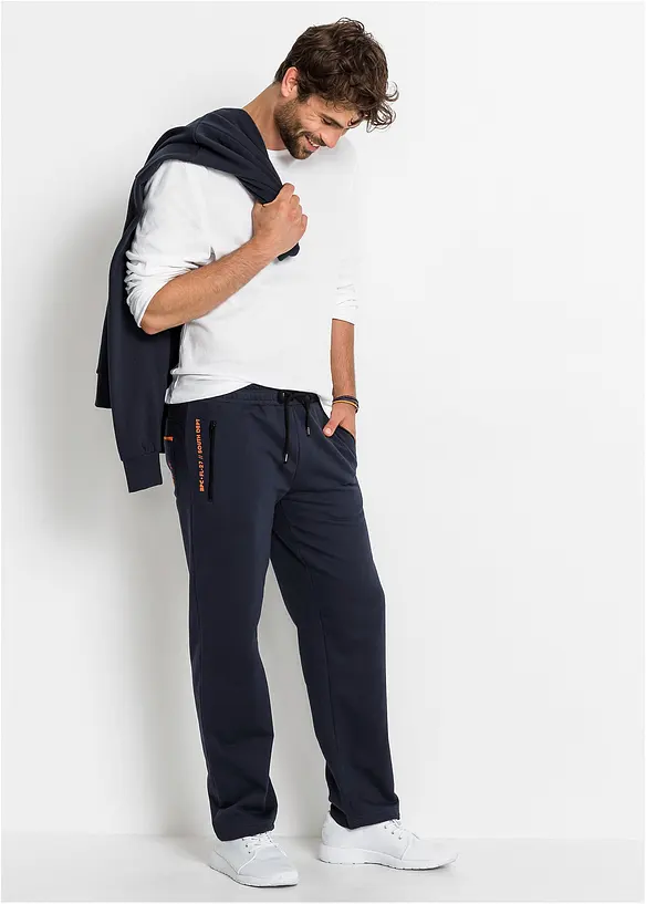 Pantalon de jogging en coton avec poches zippées pratiques, bonprix