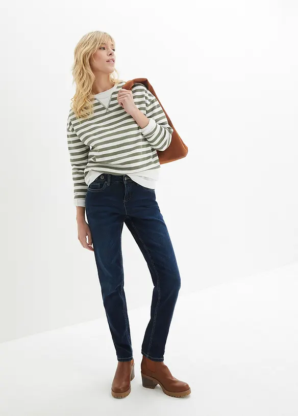 Jean Boyfriend taille mi-haute, extensible, bonprix