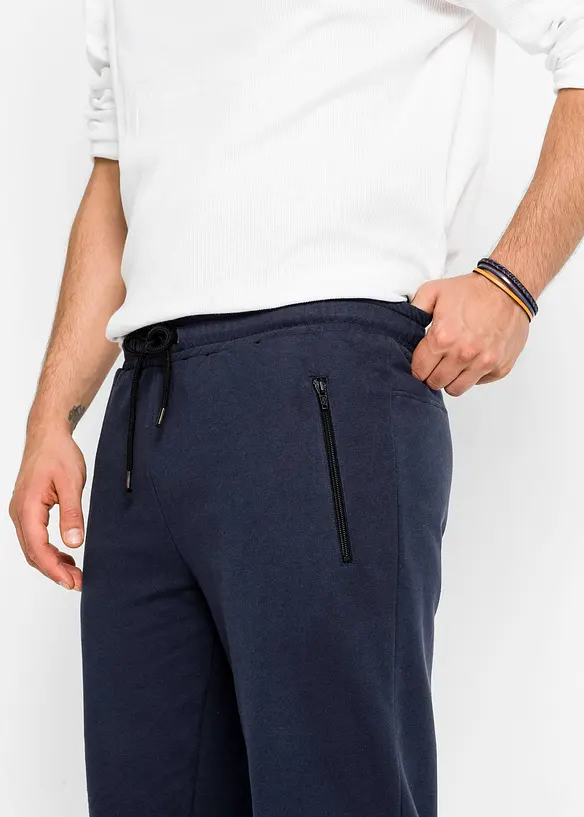 Pantalon de jogging en coton avec poches zippées pratiques, bonprix