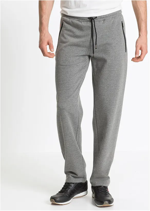 Pantalon de jogging en coton avec poches zippées pratiques, bonprix