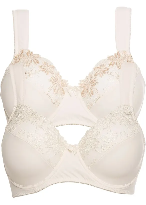 Lot de 2 soutiens-gorge à armatures et bretelles rembourrées, bonprix