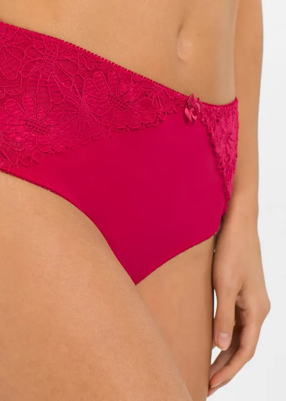 Lot de 2 slips Maxi avec dentelle, bonprix