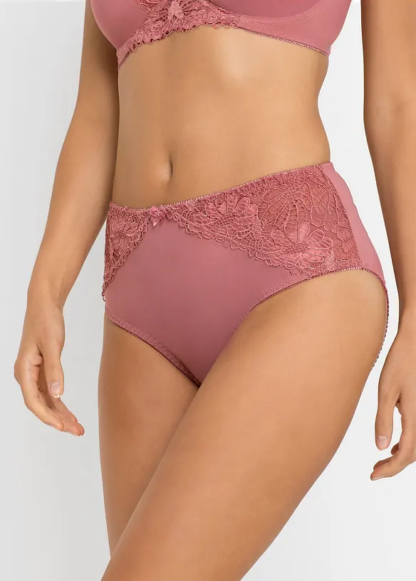 Lot de 2 slips Maxi avec dentelle, bonprix