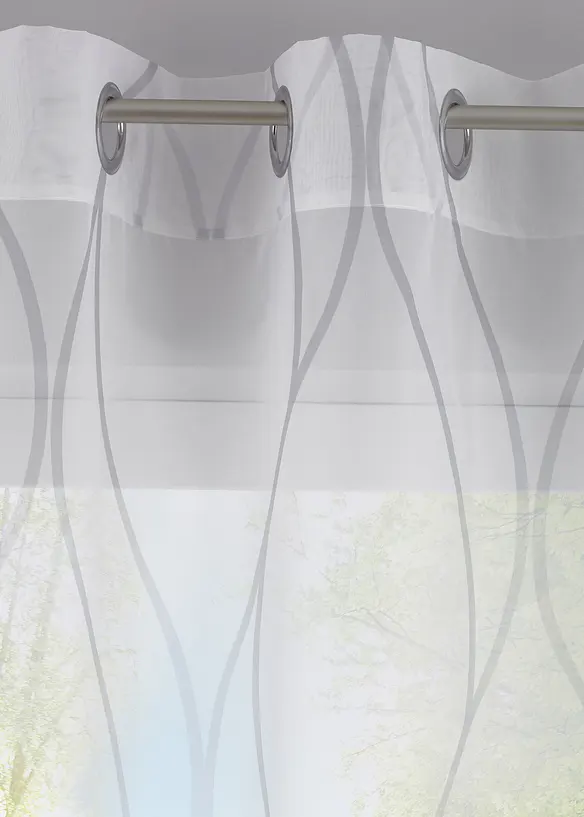 Voilage à imprimé vague (1 pce) avec polyester recyclé, bonprix