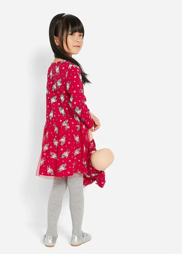 Robe fille en jersey + robe de poupée, bonprix