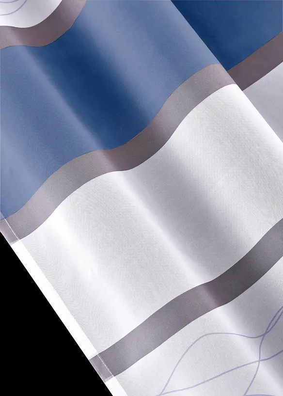 Voilage transparent &agrave; imprim&eacute; rayures horizontales (1 pce), bonprix