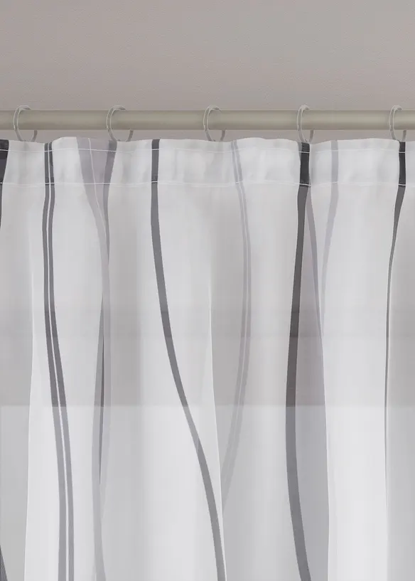 Voilage avec imprim&eacute; vague (1 pce), bonprix