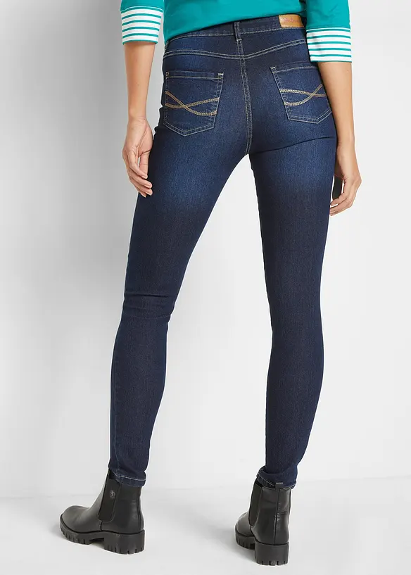Jean skinny taille mi-haute, extensible, bonprix