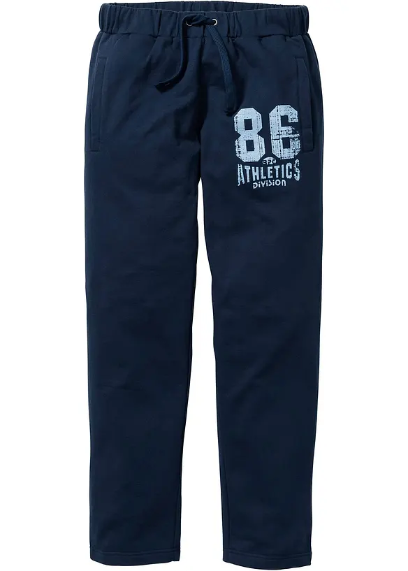 Pantalon de jogging avec détails sportifs, 100% coton, bonprix