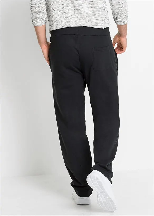Pantalon de jogging avec détails sportifs, 100% coton, bonprix