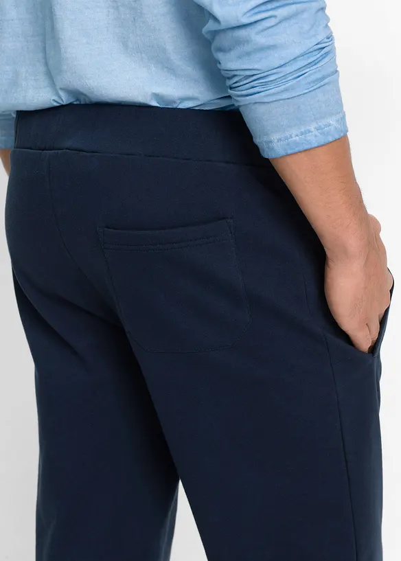 Pantalon de jogging avec détails sportifs, 100% coton, bonprix