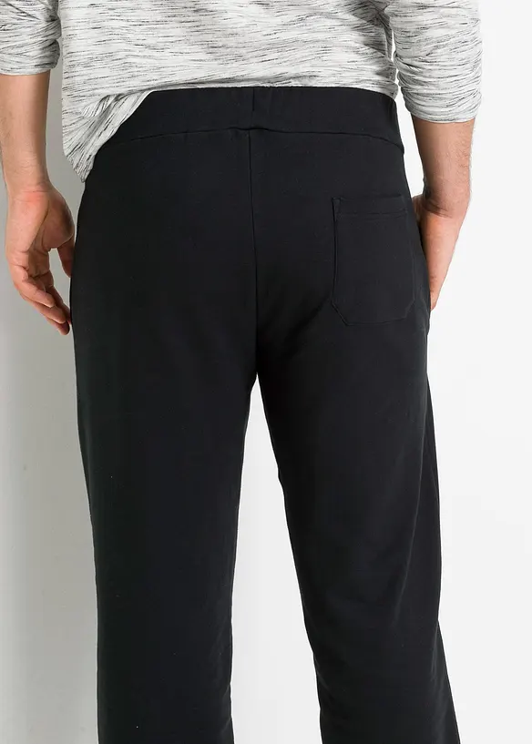 Pantalon de jogging avec détails sportifs, 100% coton, bonprix