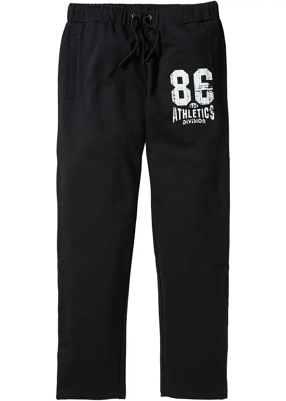 Pantalon de jogging avec détails sportifs, 100% coton, bonprix
