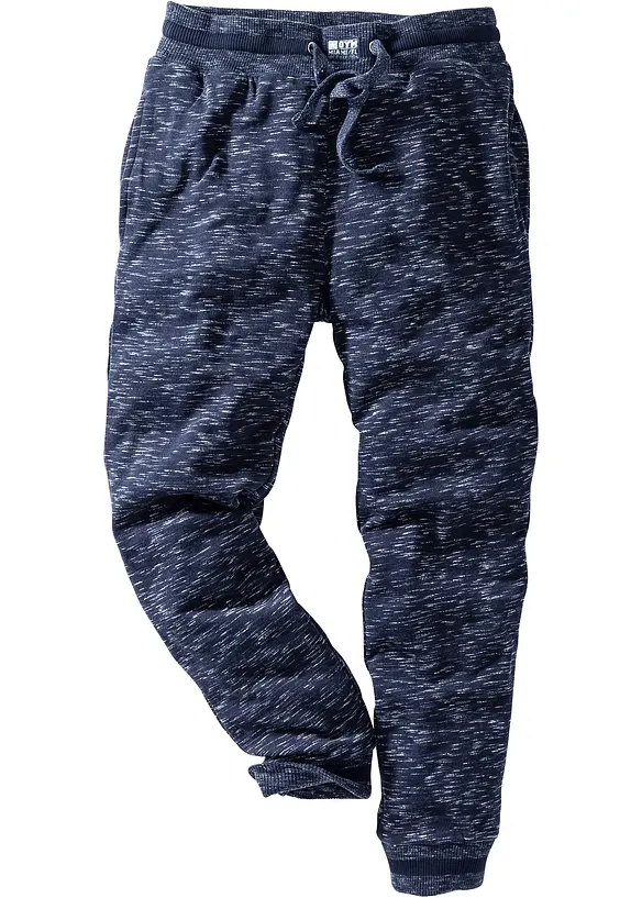 Pantalon de jogging chiné à finitions côtelées, bonprix