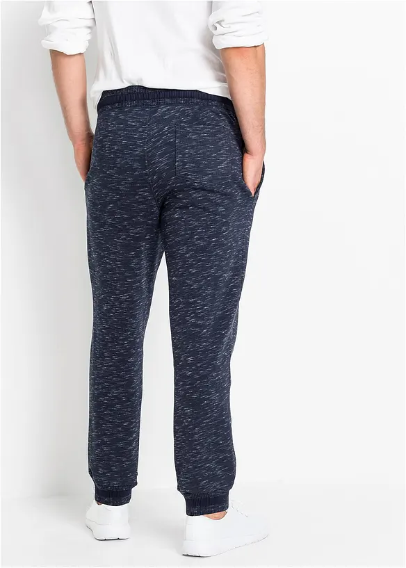 Pantalon de jogging chiné à finitions côtelées, bonprix