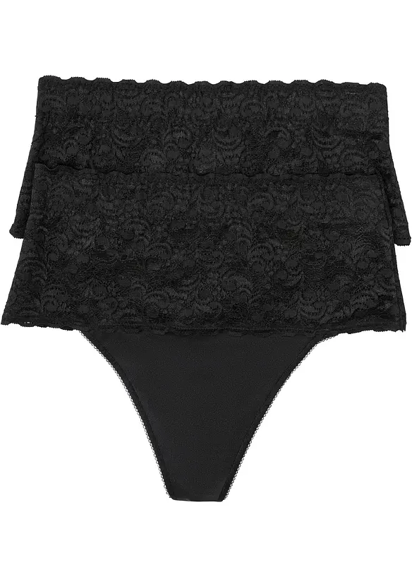 Lot de 2 strings sculptants, maintien modéré, bonprix