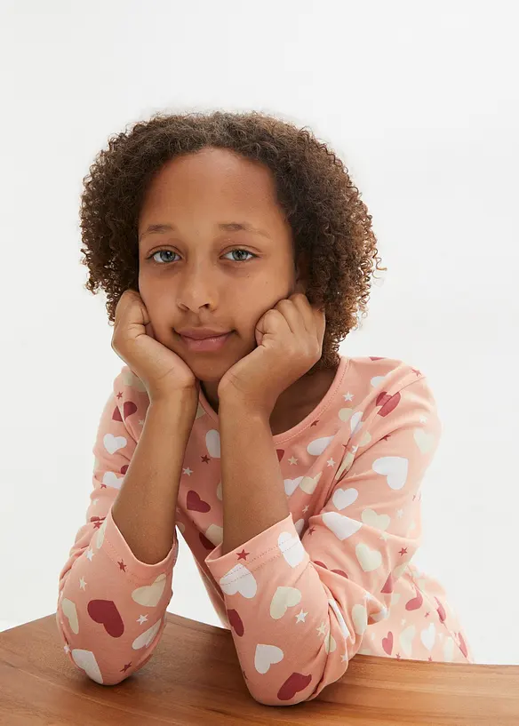 Lot de 3 T-shirts manches longues 100% coton, bonprix