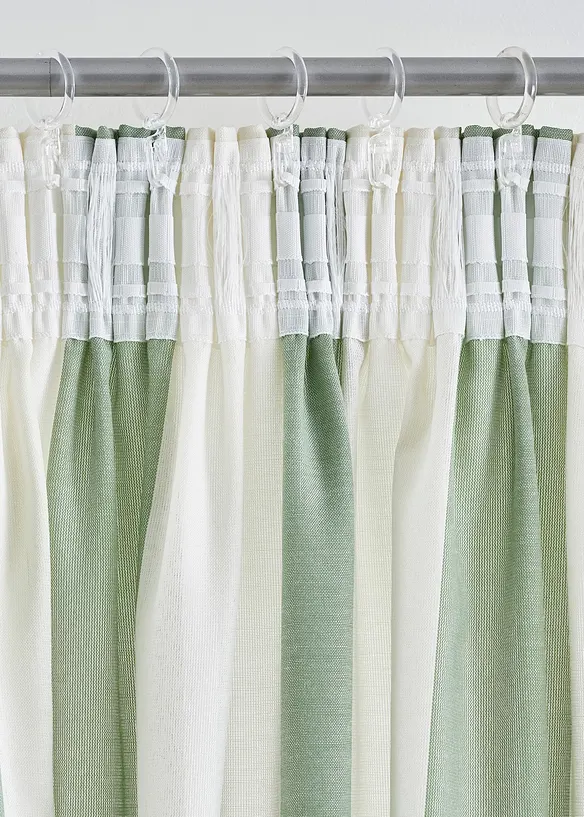 Rideau rayé avec polyester recyclé (1 pce), bonprix