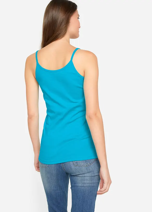 Lot de 3 tops à bretelles spaghetti 100% coton, bonprix