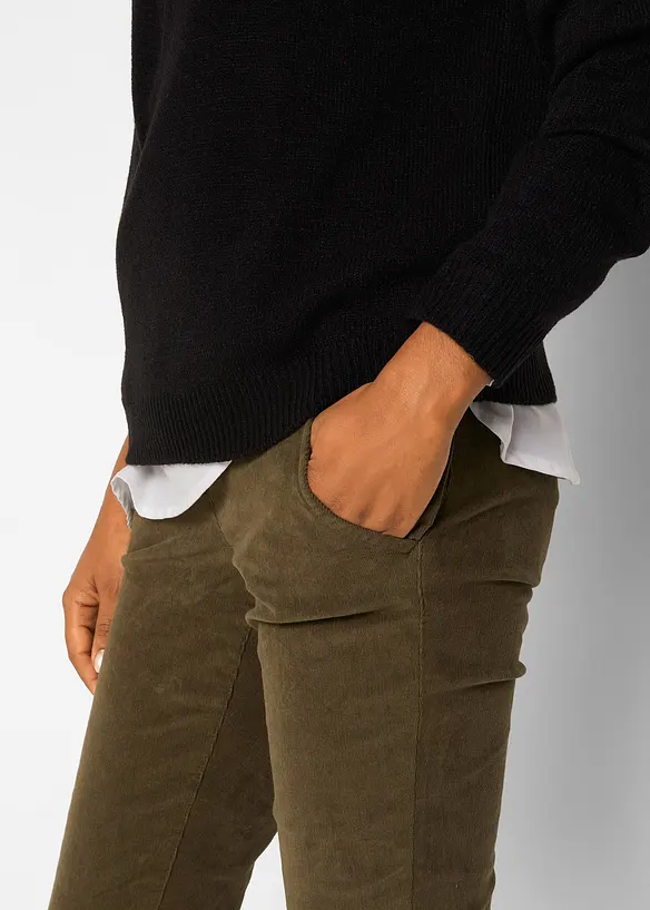 Pull col rond en maille, bonprix