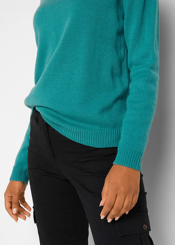 Pull col rond en maille, bonprix