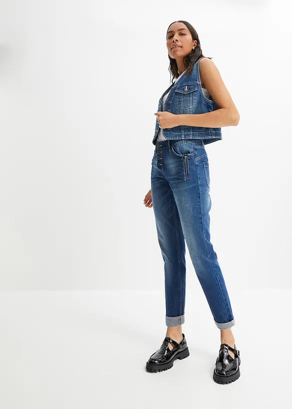 Jean boyfriend taille mi-haute, bonprix