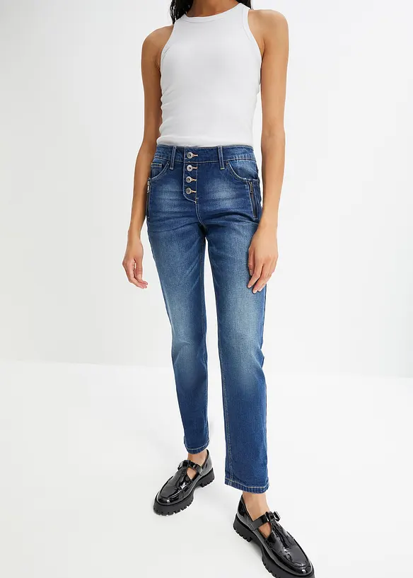 Jean boyfriend taille mi-haute, bonprix