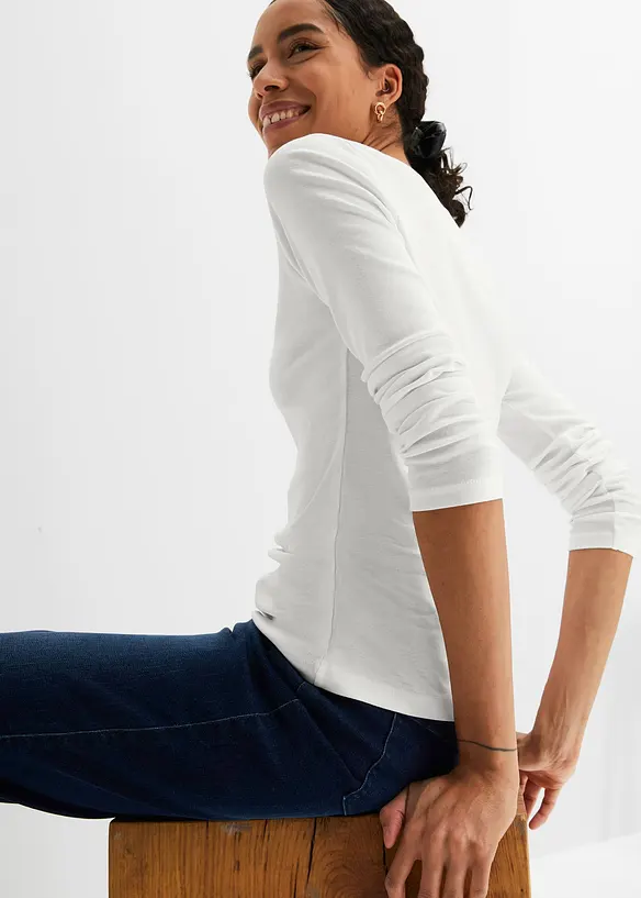 T-shirt manches longues 100% coton, bonprix