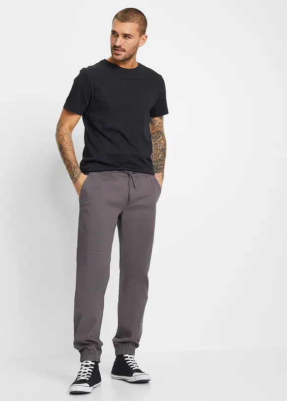 Pantalon chino jogger loose, droit, bonprix