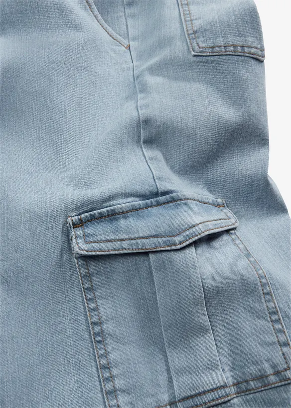 Jean cargo large, taille mi-haute, bonprix