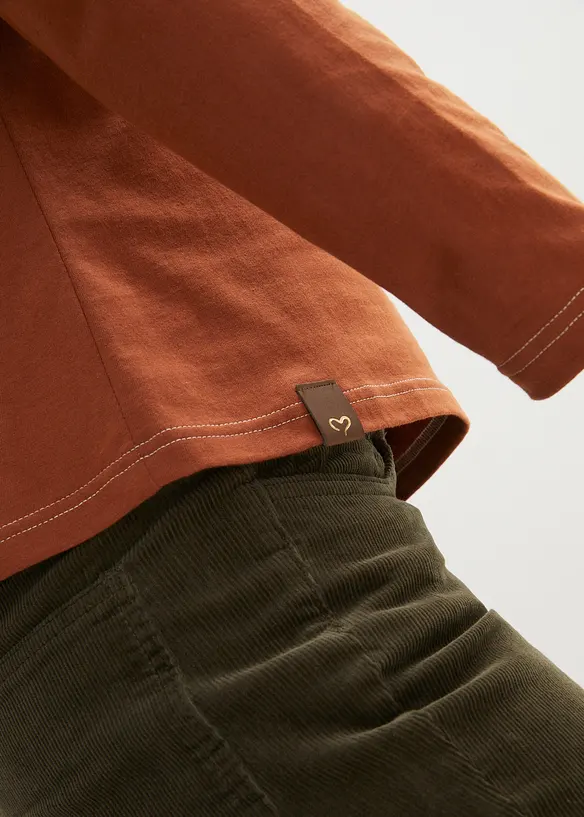 T-shirt manches longues &agrave; boutons d&eacute;coratifs, bonprix