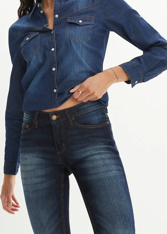 Jean skinny taille mi-haute, extensible, bonprix