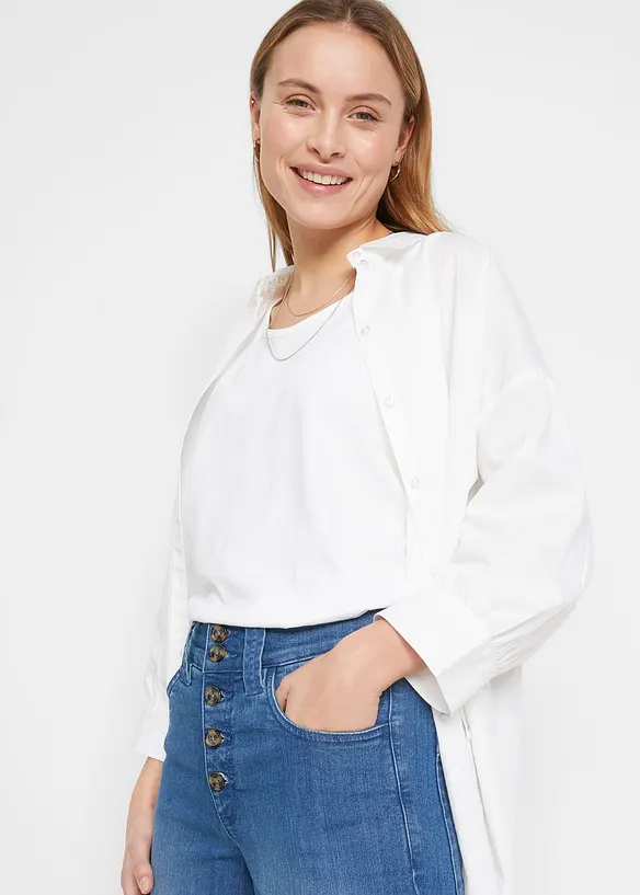 Jean droit taille haute, extensible, bonprix