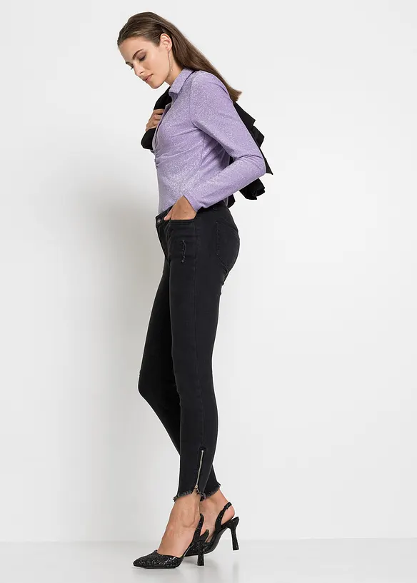 Jean skinny taille mi-haute, extensible, bonprix