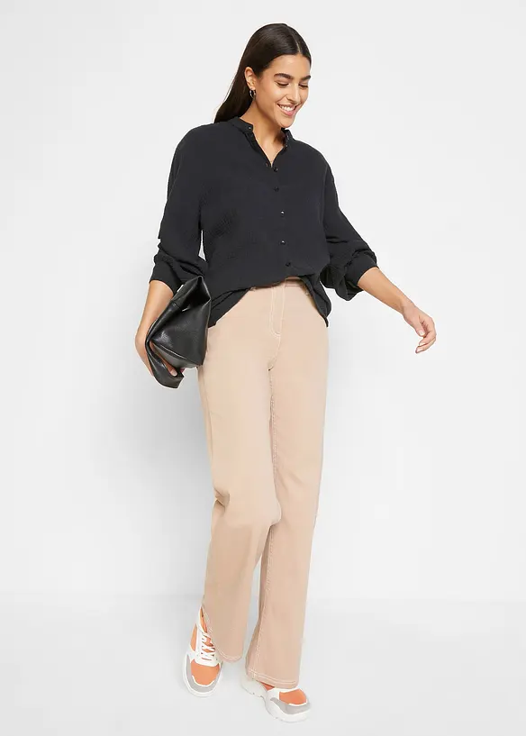 Chemisier long en gaze de coton, bonprix