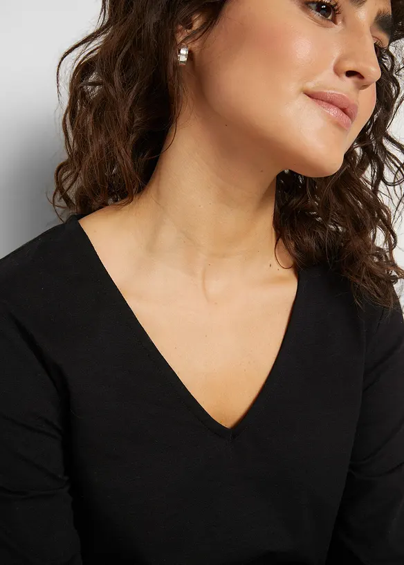 T-shirt manches longues 100% coton, bonprix