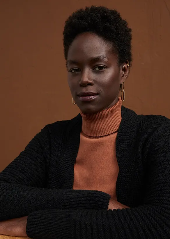 Gilet long en maille, bonprix